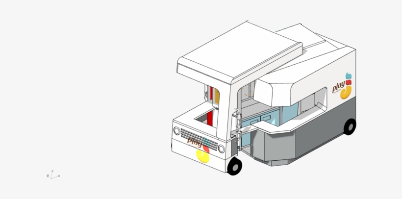Ice Cream Truck Kiosk - Architecture Work Office, transparent png download