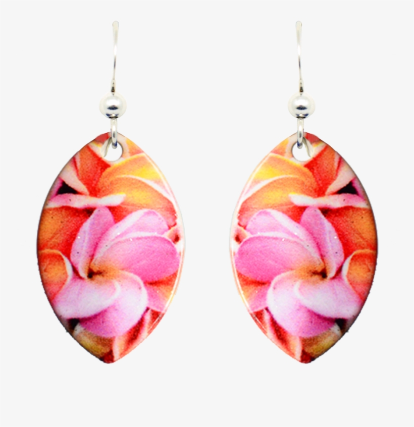 Sunset Plumeria - Earrings, transparent png download