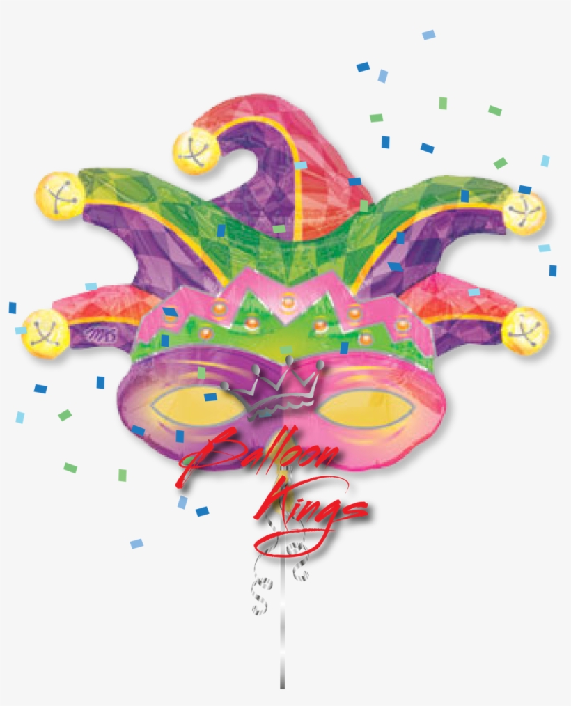 Mardi Gras Mask - Bigbolo Mardi Gras Mask Supershape Balloon, transparent png download