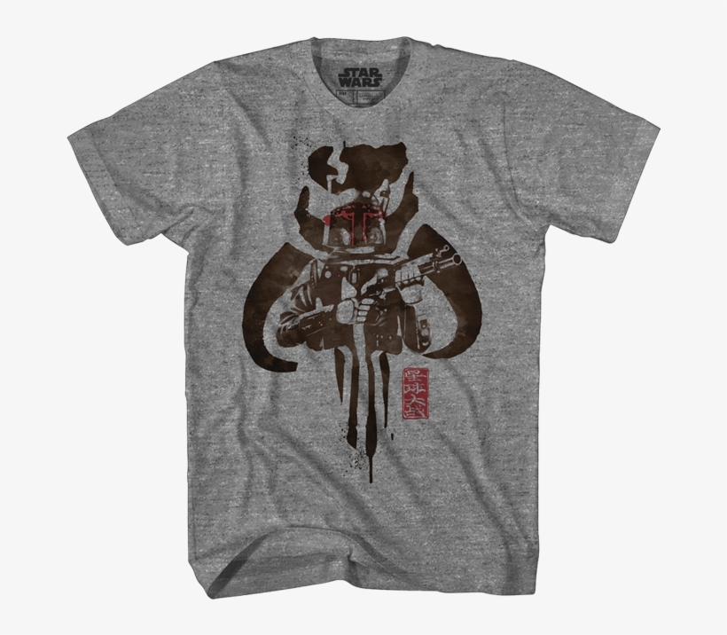 Mandalorian Symbol And Boba Fett - Evolution Of The Camera T Shirt, transparent png download