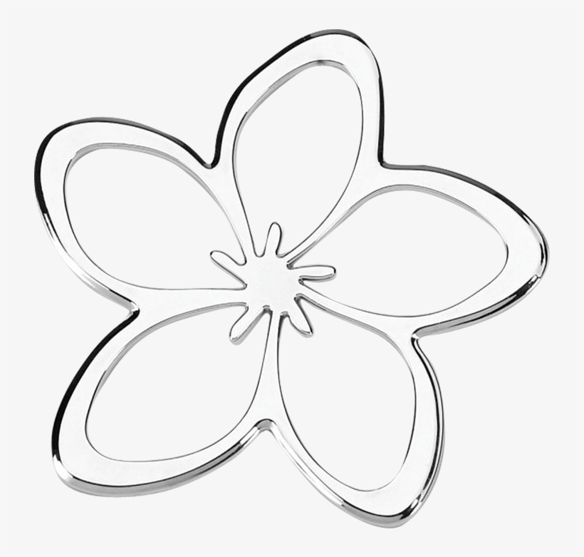Plumeria Flower 3d Chrome Plated Sticker - U.a.a. Inc. Cruiser Accessorie A A 83033 Chrome 3d, transparent png download