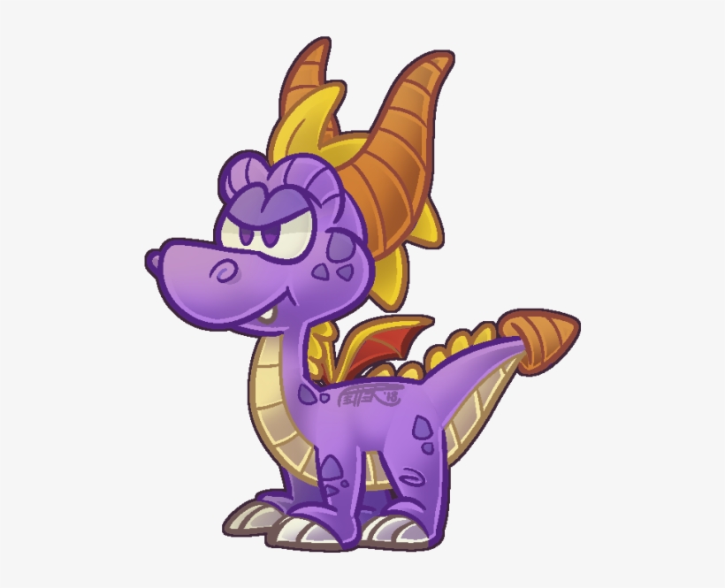 Fan Artspyro But Paper Mario - Spyro, transparent png download