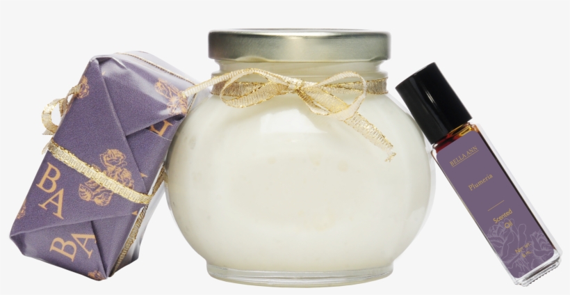 Scented Soap, Body Oil And Body Parfait With Plumeria - Oil, transparent png download