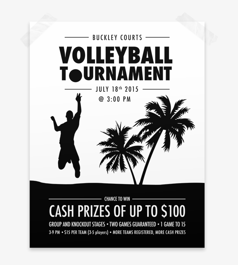 Volleyball Tournament Flyer - Us Virgin Islands Tattoo, transparent png download