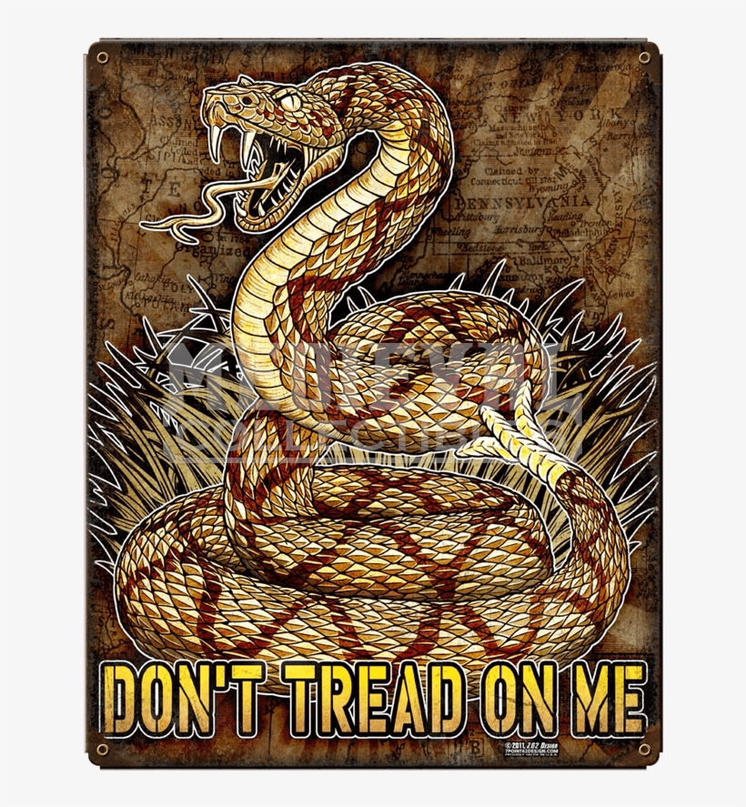 Don't Tread On Me Vintage Steel Sign - Past Time Signs Vs-t441 Dont T, transparent png download
