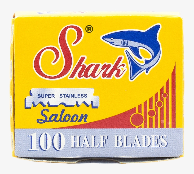 Shark 1/2 Blades For Barber Razors 100 Pack - 100 Shark Super Stainless Straight Edge Barber Razor, transparent png download