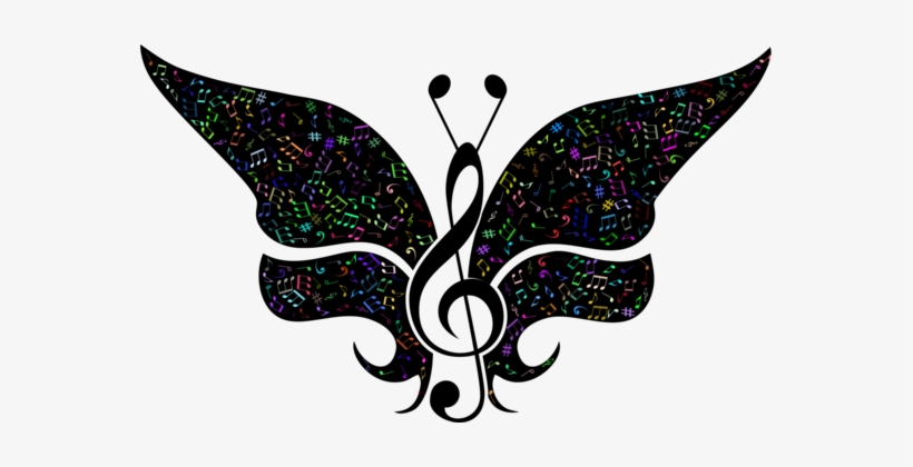Butterfly Musical Theatre Visual Arts Symmetry Remix - Illustration, transparent png download