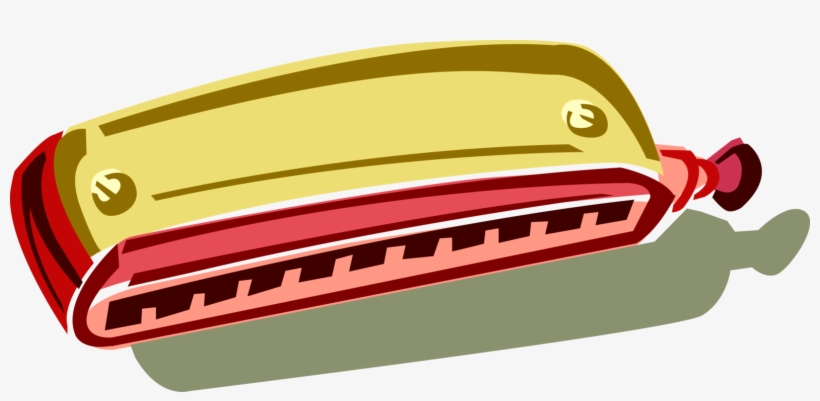 Vector Illustration Of Harmonica Mouth Organ Free Reed - Free Reed Aerophone, transparent png download
