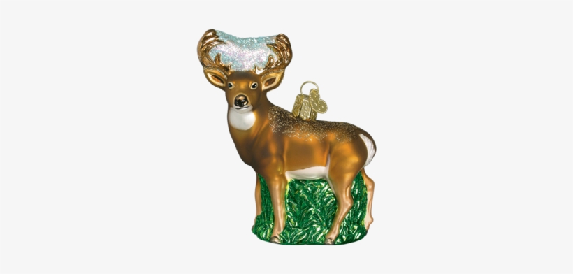 Old World Christmas Whitetail Deer Glass Ornament, transparent png download