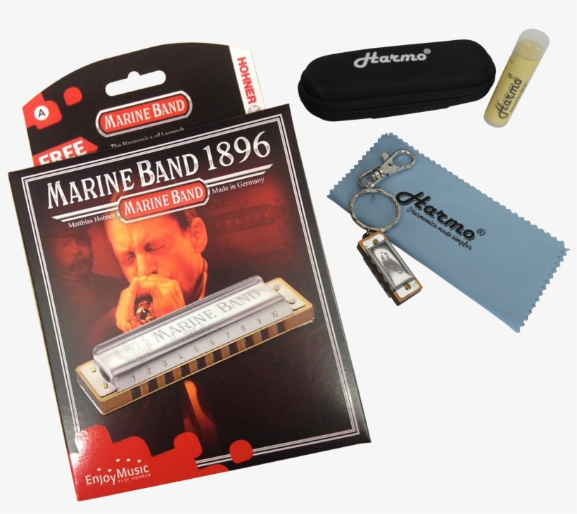 Hohner Marine Band D Harmonica Bundle - Hohner 1896bx-c Marine Band 1896 Classic Harmonica, transparent png download