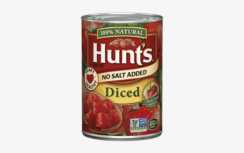No Salt Added - Hunts Stewed Tomatoes, transparent png download