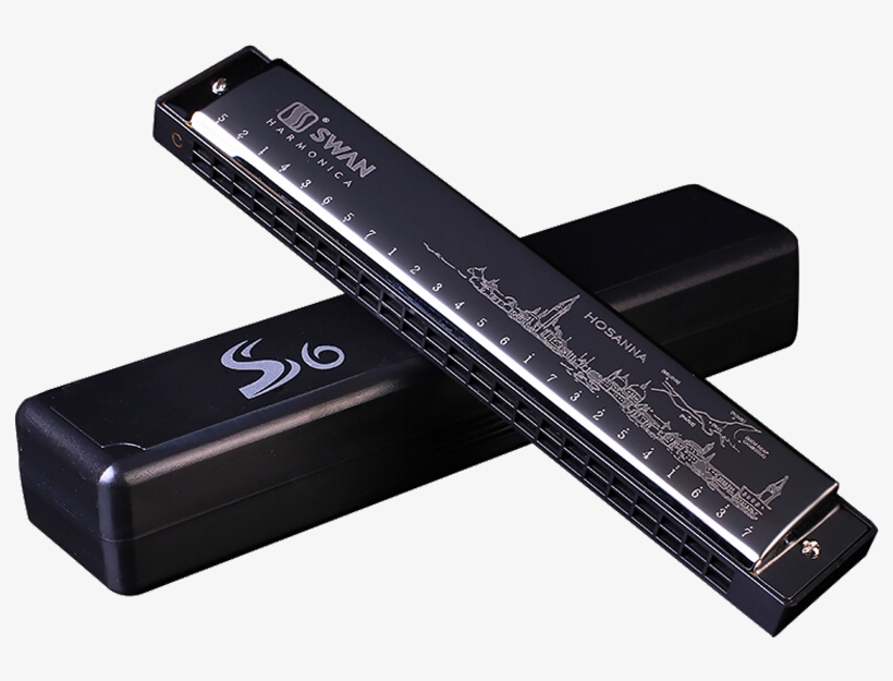 Swan Harmonica 24 Hole Beginner Into A Population Piano - Harmonica, transparent png download