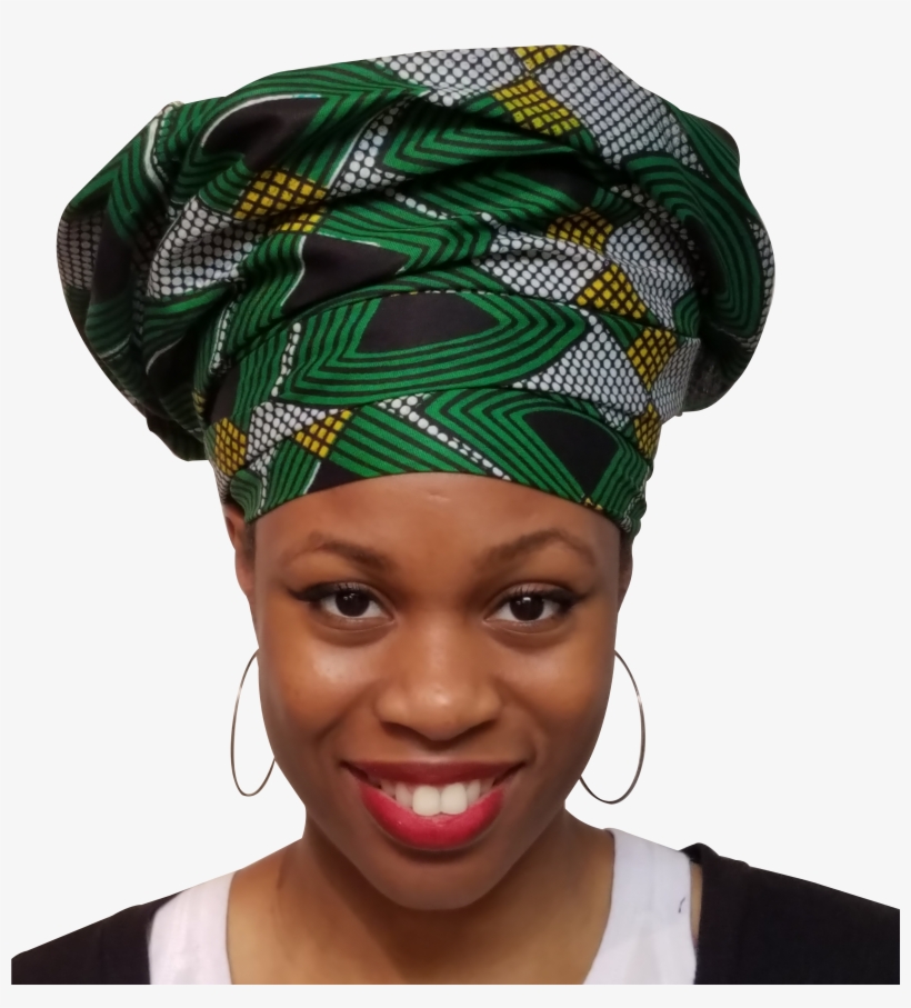Green, Black, Gold African Print Ankara Head Wrap, - Burgundy Red African Print Head Wrap, Tie, Scarf, Multicolor, transparent png download
