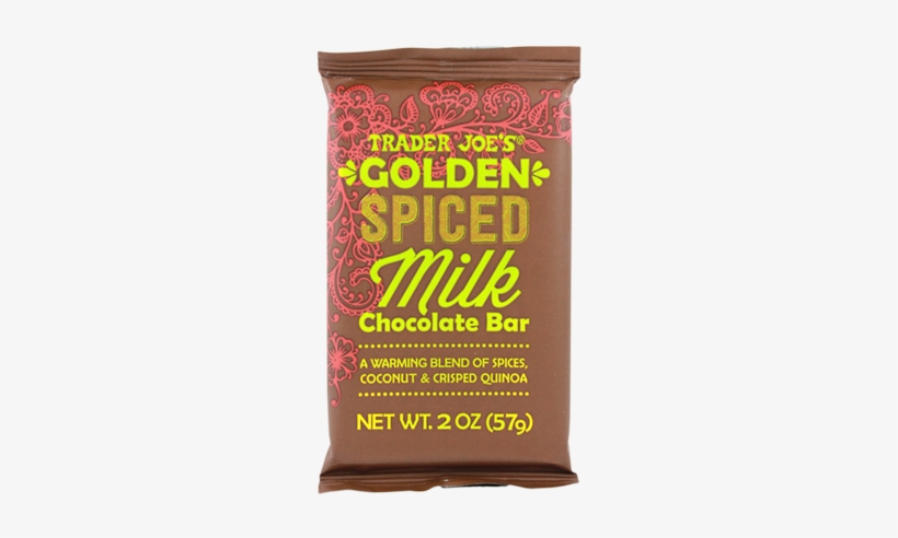Candy Bar Clipart Food Item - Trader Joe's Golden Spiced Milk Chocolate Bar, transparent png download