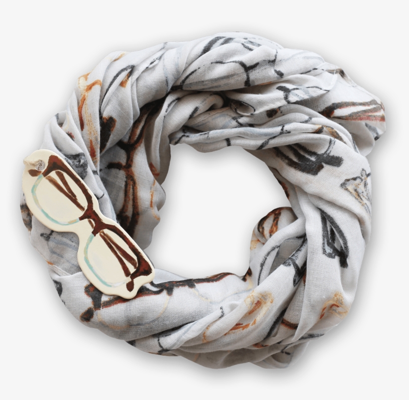 Retrospect Glasses Scarf - Scarf, transparent png download