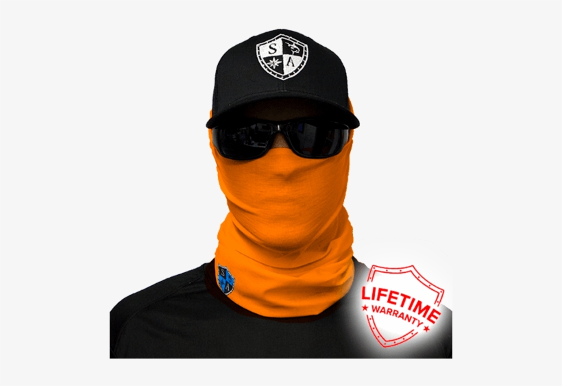 Tactical Orange Face Shield Lightweight Bandana & Spf40 - Sun Protective Face Shield, transparent png download