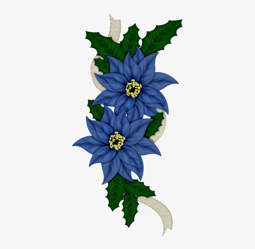 C Orig Kwiaty Transparent Pinterest Ccorig - Transparent Christmas Flower Blue, transparent png download