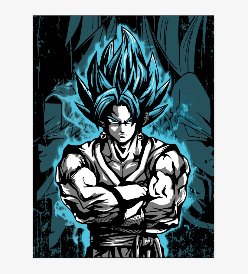 Ssj Vegito God Blue - Epic Super Saiyan God Vegito, transparent png download