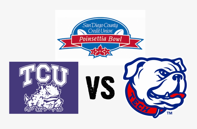 San Diego Credit Union Poinsettia Bowl - Bsi Collegiate Texas Christian 12"x18" Metal Sign Multi-color, transparent png download