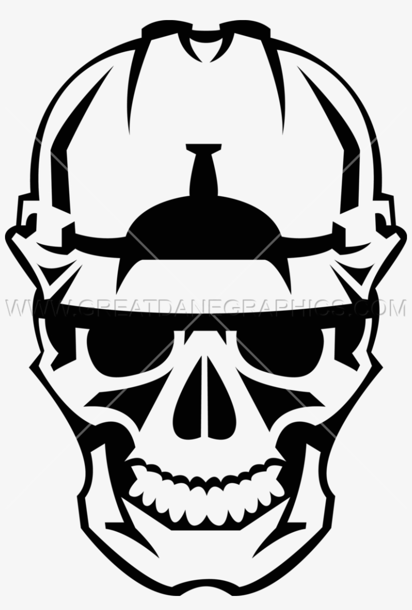 Construction Hat & Skull - Vinyl Cutter, transparent png download