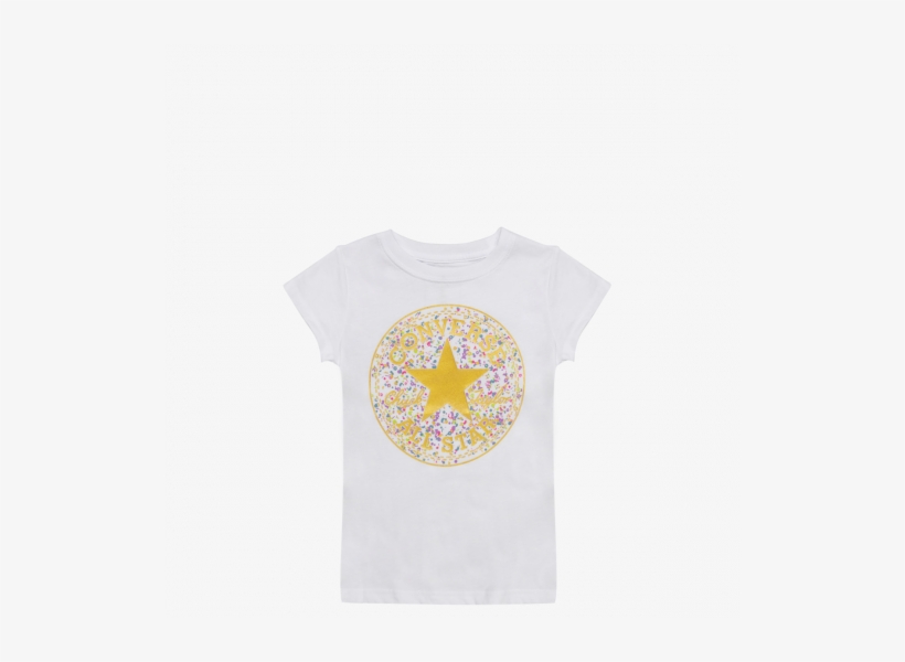 Girls Birthday Confetti Chuck Patch Junior T Shirt - Circle, transparent png download