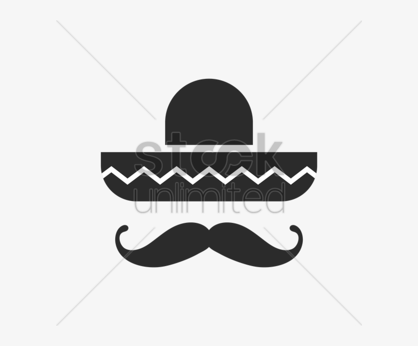 Hat And Vector Image Stockunlimited Graphic - Mustache Sombrero Transparent, transparent png download