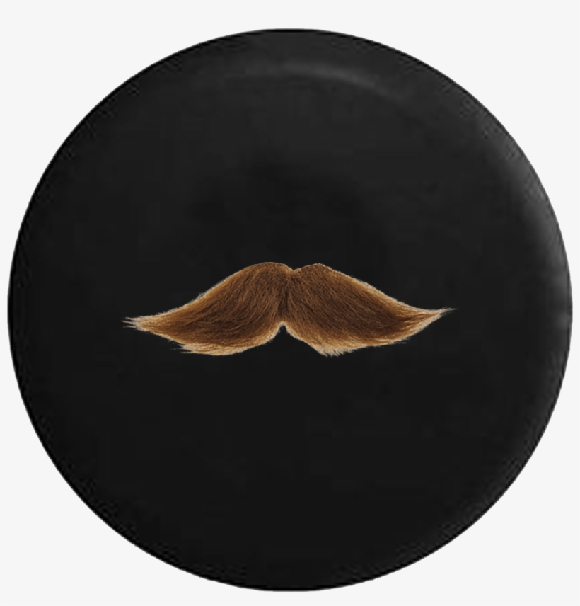 Brown Hairy Mustache Funny - Circle, transparent png download