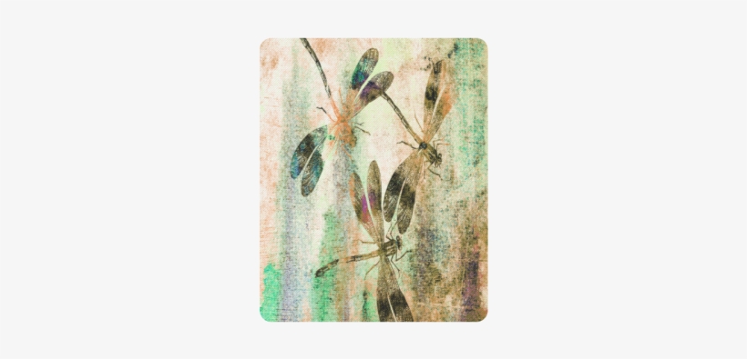 Mauritius Vintage Dragonflies Qr Rectangle Mousepad - Mauritius Vintage Dragonflies Colours Bath Mat - 17", transparent png download
