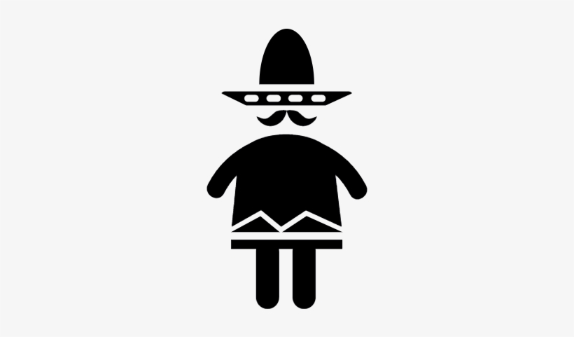 Mexican Man Vector - Mexican Man Icon, transparent png download