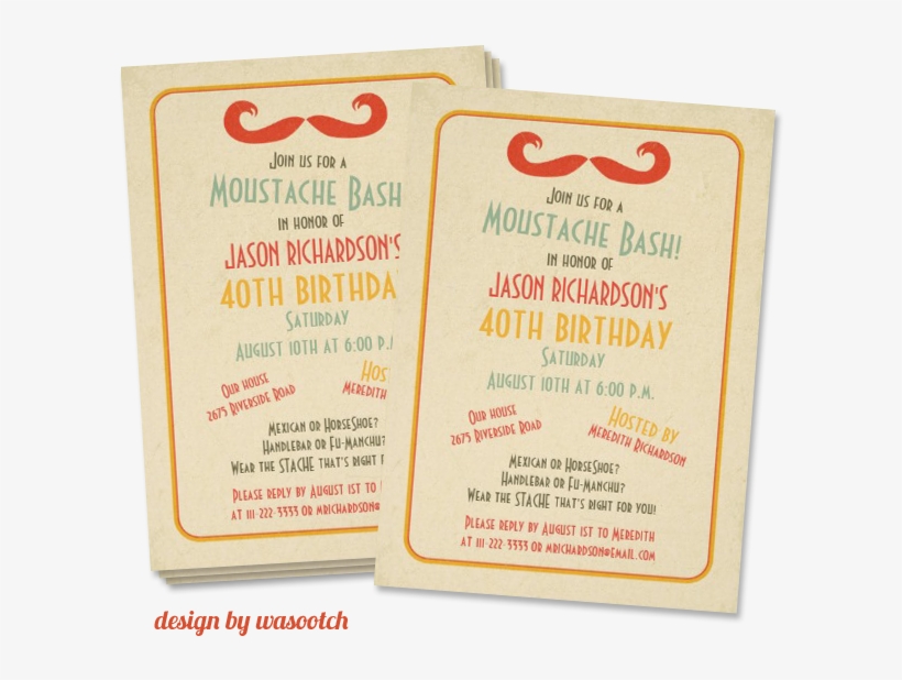 Throw A Mustache Bash This Post Features Some Cool - Calligraphy, transparent png download