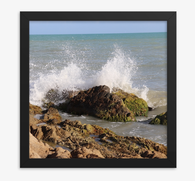 Imagine Rigid Rocky Beach With The Wet And Explosive - Picture Frame, transparent png download