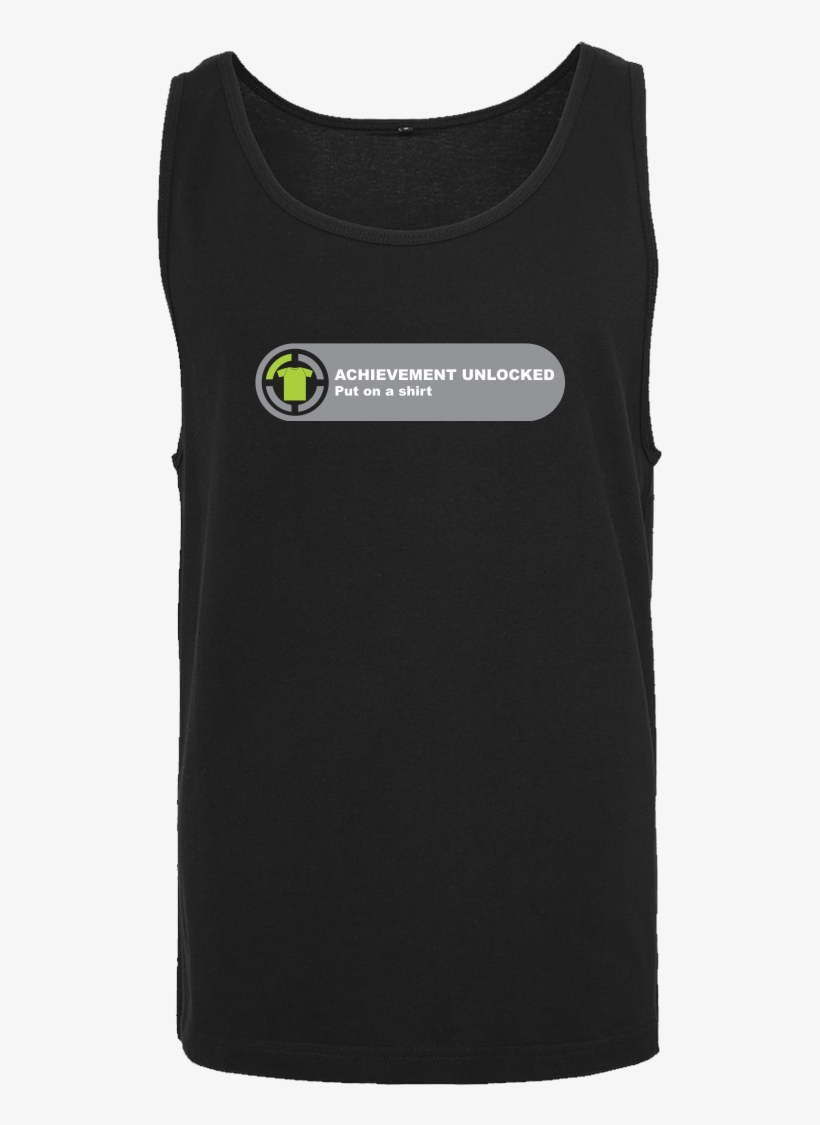 Achievement Unlocked T-shirt Tanktop Men Black - T-shirt, transparent png download
