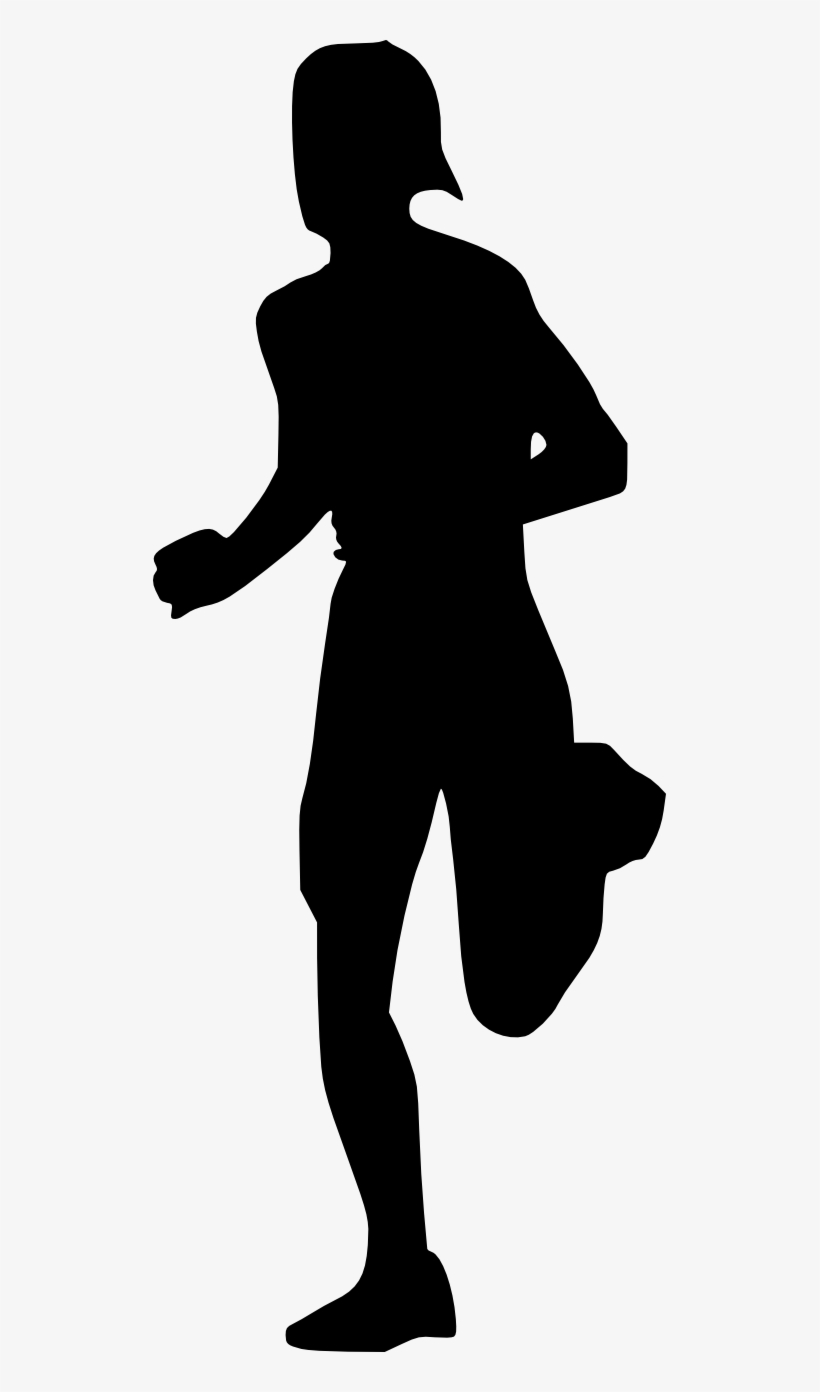 20 Man Running Silhouette - Running Girl Icon Png, transparent png download