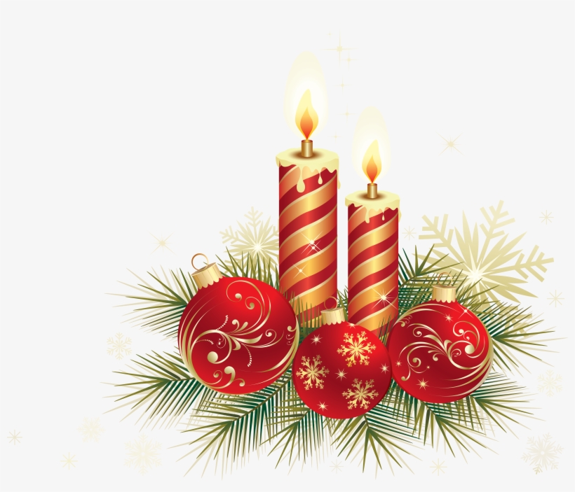 Free Png Christmas Candle's Png Images Transparent - Christmas Candle Decoration Png, transparent png download