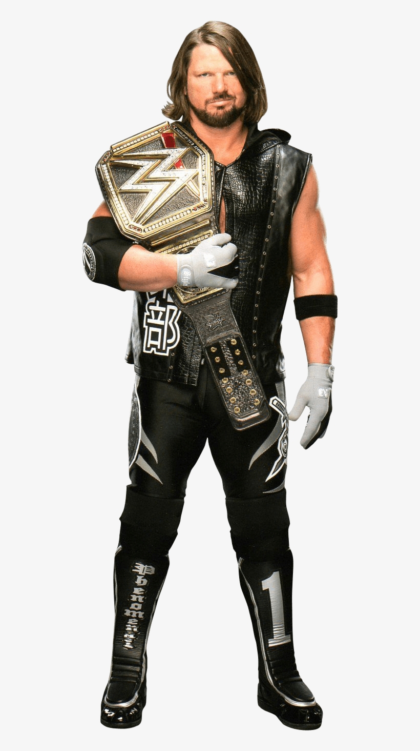 Click To Enlarge - Aj Styles Wwe World Champion Png, transparent png download