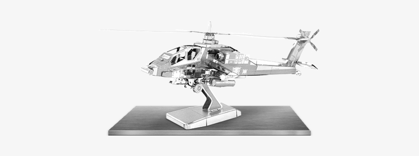 Picture Of Ah 64 Apache - 3d Metal Earth Model Kit - Ah-64 Apache, transparent png download