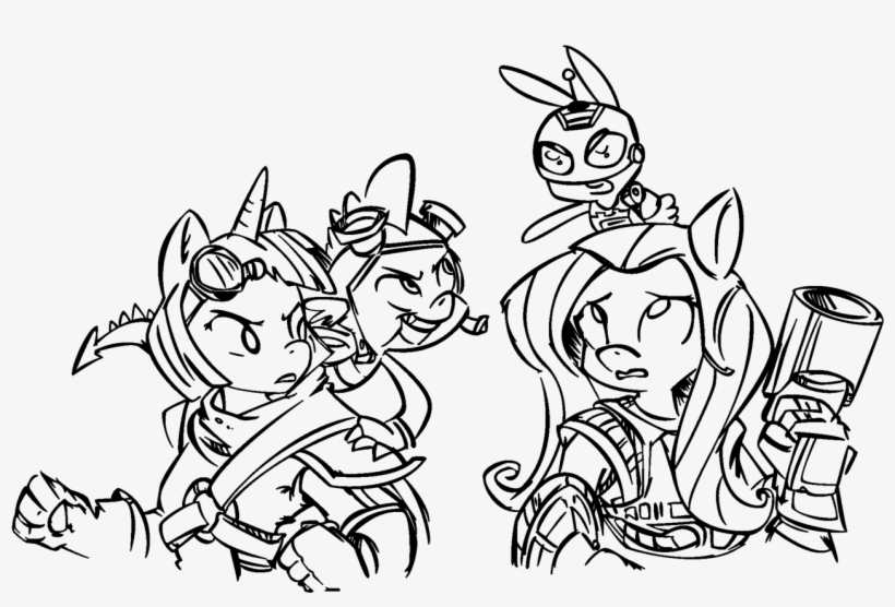 Angel Bunny, Fluttershy, Jak And Daxter, Parody, Ratchet - Cartoon, transparent png download