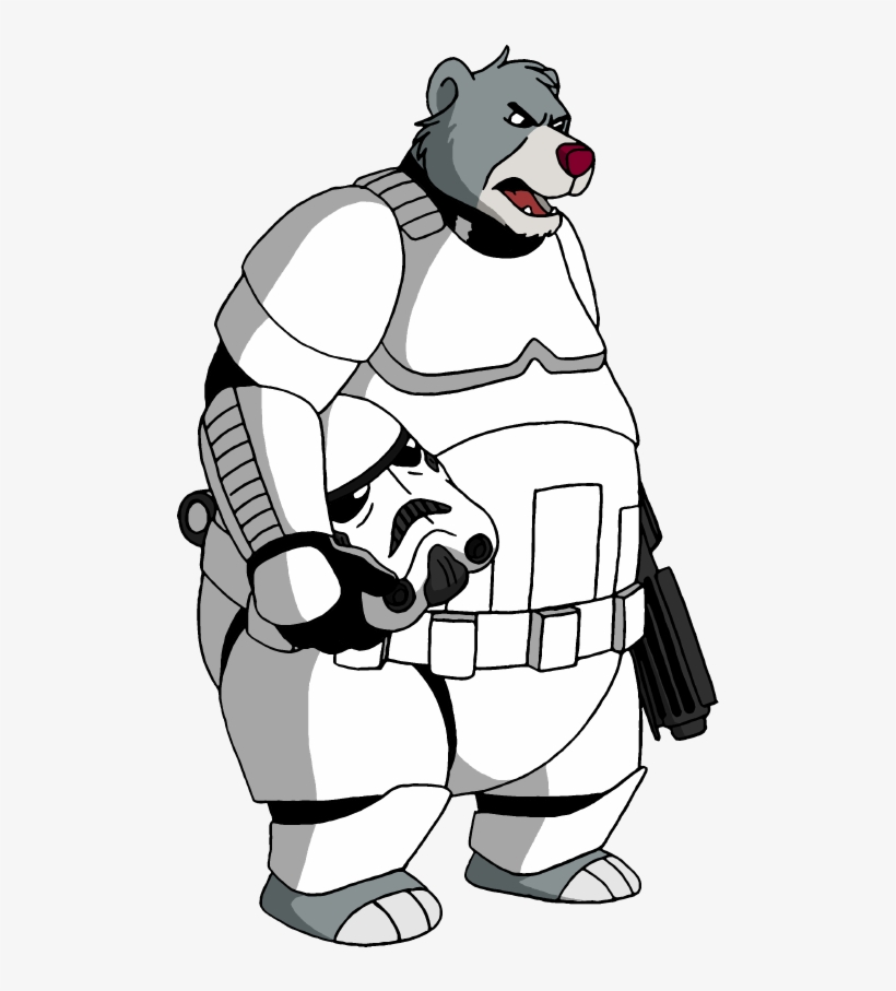 Stormtrooper Line Drawing At Getdrawings - Drawing Baloo, transparent png download