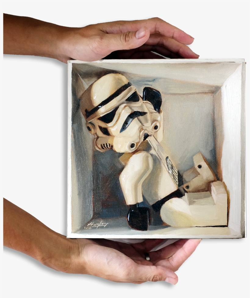 Stormtrooper In A Box - Canvas Print, transparent png download