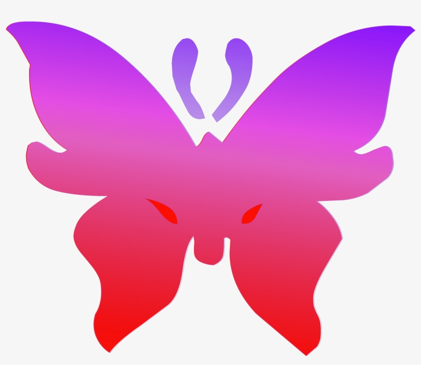 Pink Butterfly - Contorno De Mariposas A Color, transparent png download