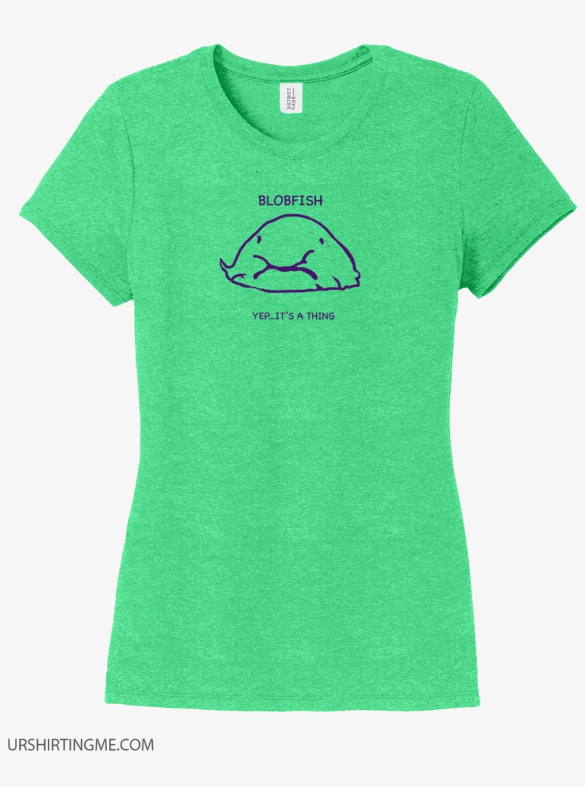 Blobfish - Shirty Animals - Can't I'll Quote Women's Fitted T-shirt, transparent png download
