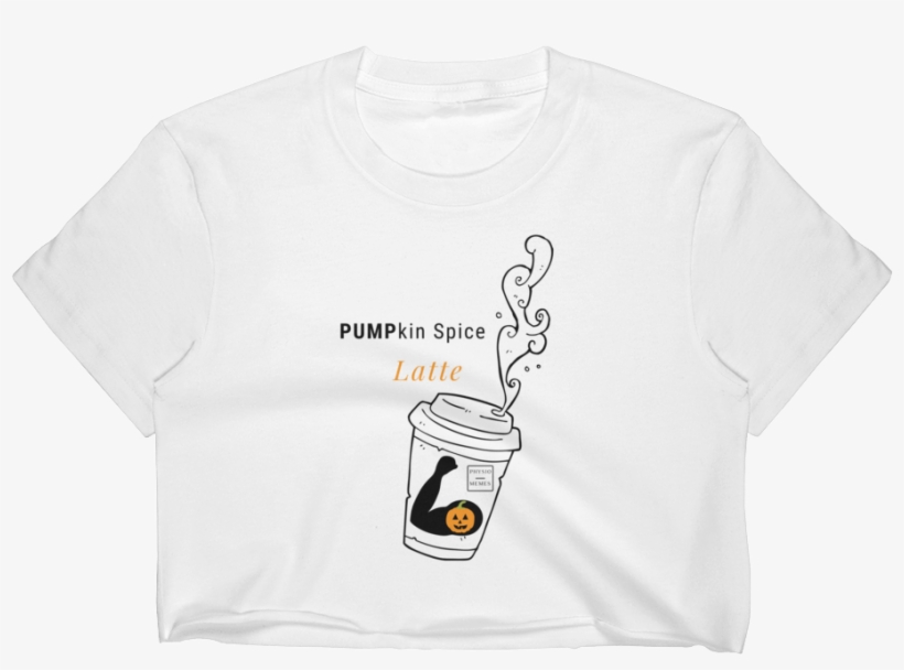Pumpkin Spice Latte Crop Top - Cartoon, transparent png download