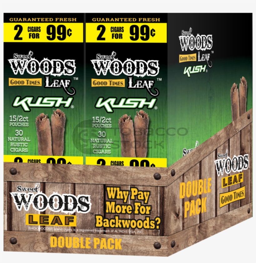 Good Times Sweet Woods 2 For 99¢ 30 Pouches Of 2 Kush - Sweetwoods Tobacco, transparent png download