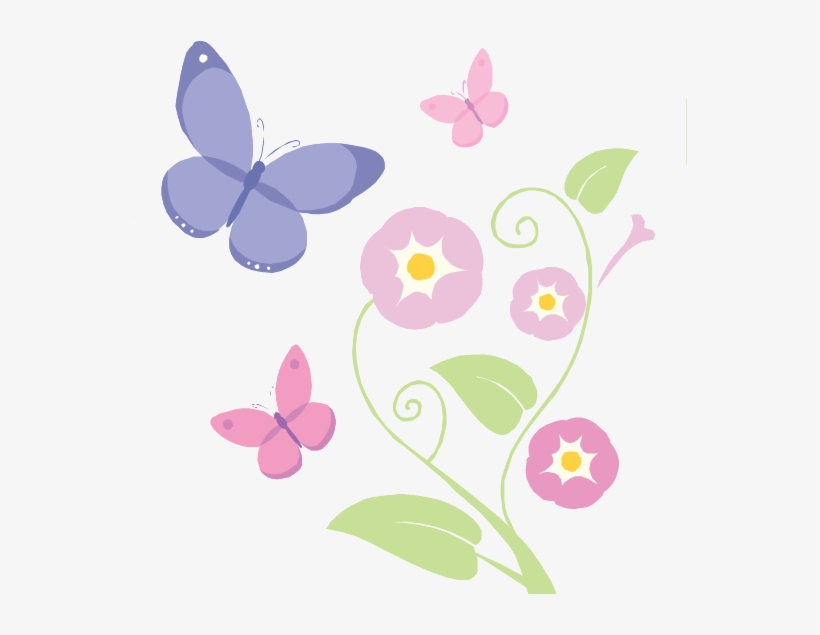 Lilac Flowers And Butterflies On Deviantart Lilac Flowers - Flowers And Butterflies Png, transparent png download