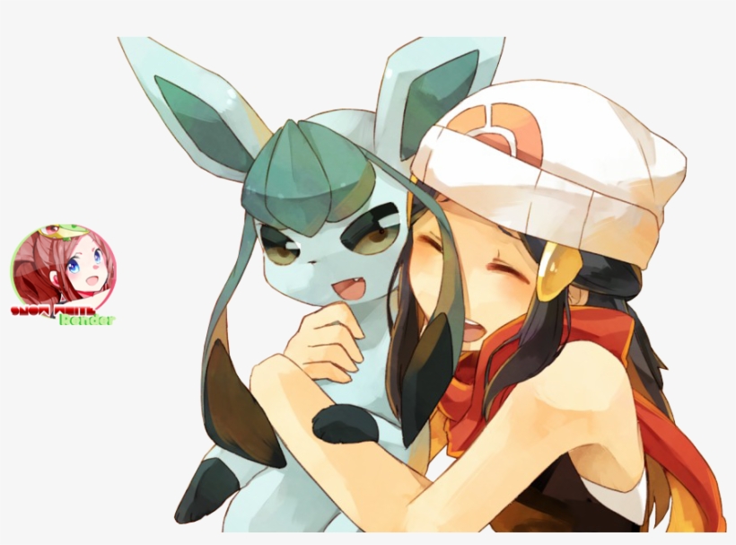 Pokemon Render Glaceon And Hikari Photo Glaceon And - Aulos, transparent png download
