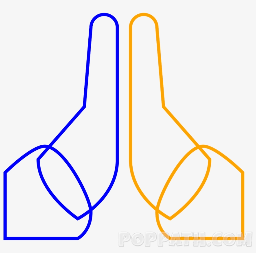 Repeat Steps 1-3 On The Other Side Of The Left Hand - Diagram, transparent png download