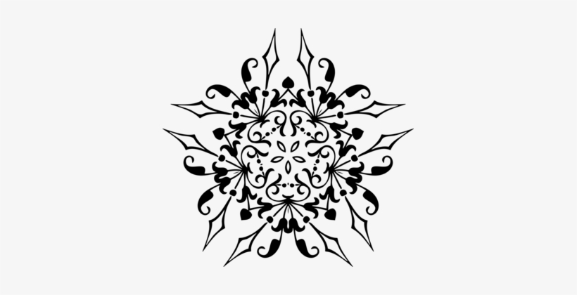 Floral Design Decorative Arts Ornamental Plant - Floral Snowflake Png, transparent png download