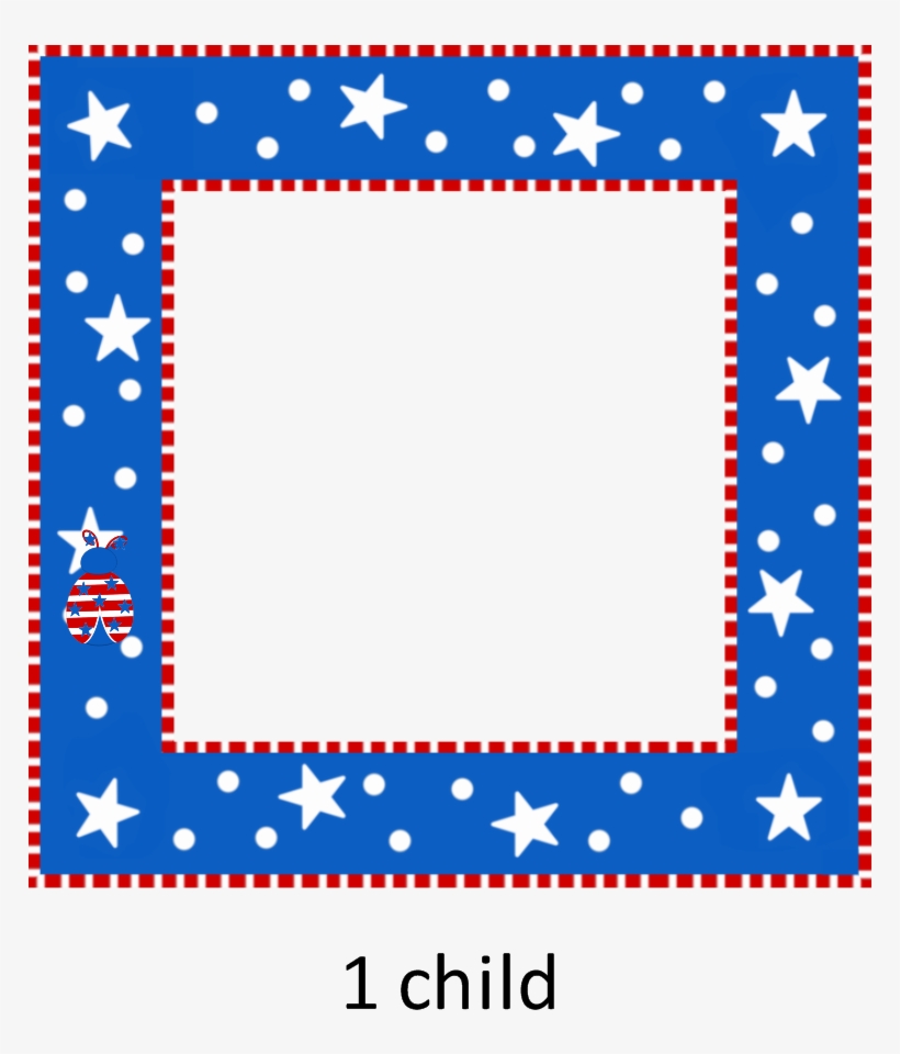 1 Child Page Template - 4th Of July Frame, transparent png download