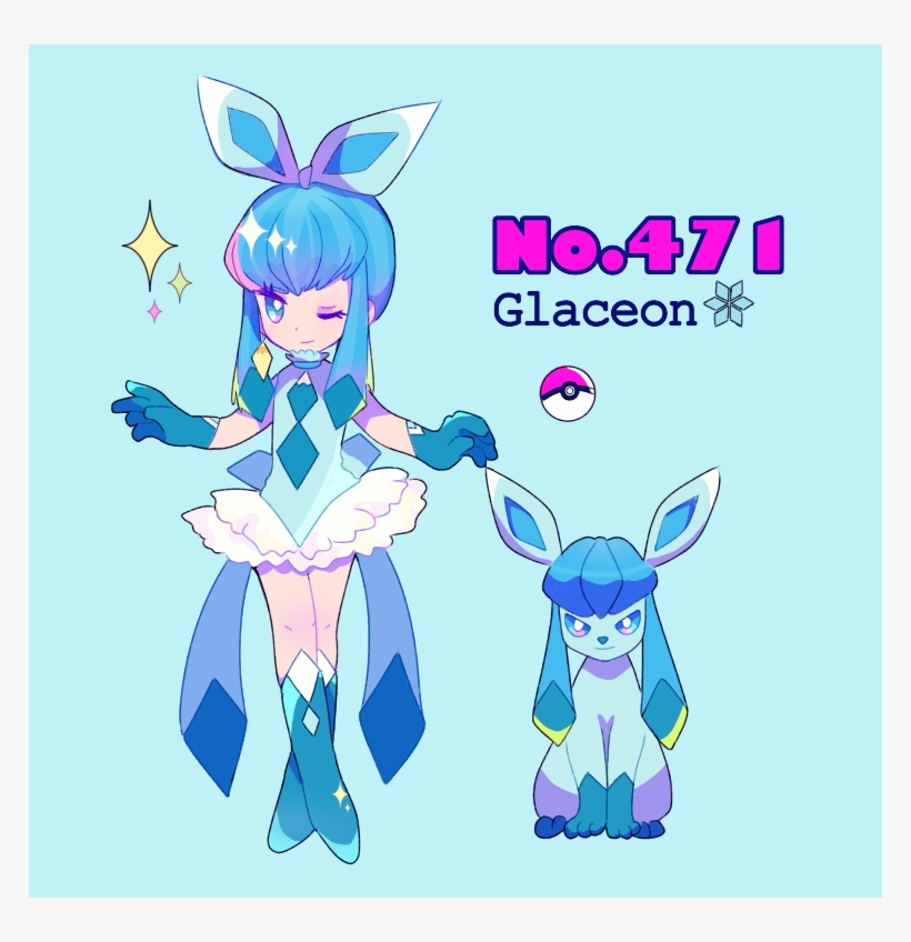Glaceon Drawn By Mameeekueya - Cartoon, transparent png download