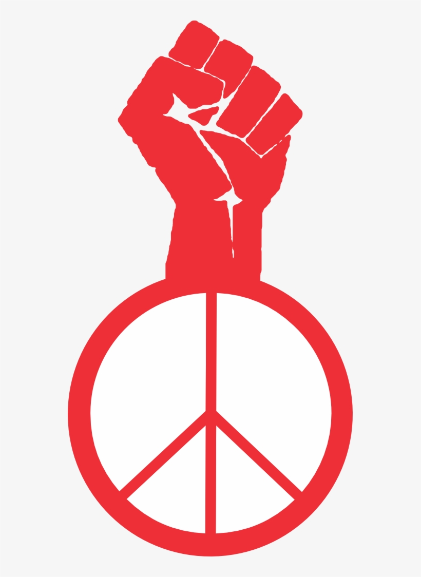Occupy Wall Street Fight Power Peace People Peace Symbol - Symbols For Black Power, transparent png download